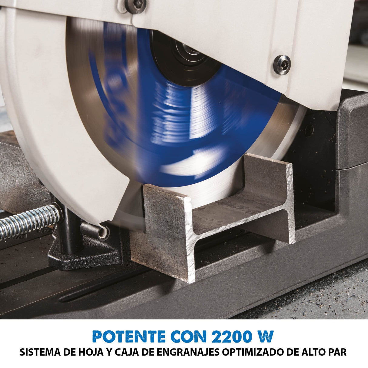 Evolution Sierra tronzadora industrial para acero de 355 mm S355CPS de Evolution: acabado que se puede trabajar al instante, sin calor, rebabas ni chispas. Incluye hoja para acero dulce