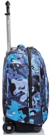 Invicta Mochila con Ruedas CAMO SHADE, Azul Camuflaje - Mochila 2 en 1, Mochila Escolar con Carro, Crossover System - Bolso Escolar Niños, Niñas y Adolescentes , Unisex - Maxi Capacidad