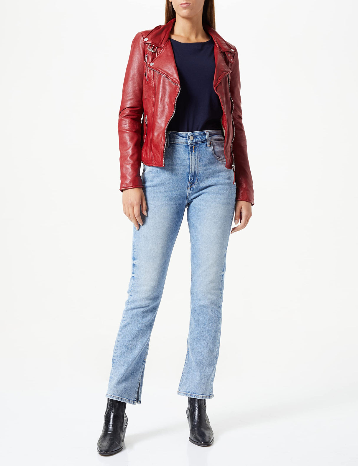 Freaky Nation Biker Princess Chaqueta, Rojo (Apple 4068), M para Mujer