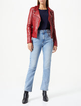 Freaky Nation Biker Princess Chaqueta, Rojo (Apple 4068), M para Mujer