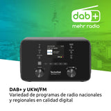 TechniSat DIGITRADIO 550 IR - Radio estéreo por Internet (Dab+, FM, WLAN, Bluetooth, Control por App, Despertador), Negro