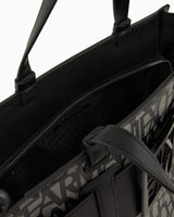 Armani Exchange Bolso Grande con Logotipo de Satchel Tote Bag, Big Mujeres, Beige/Black, Einheitsgröße