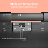 Contour Design SliderMouse Pro ratón Ambidextro RF inalámbrico + Bluetooth + USB Type-A Rollerbar 2800 dpi