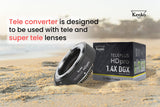Kenko HD Pro 1.4 DGX - Multiplicador para Objetivo, Color Negro