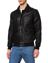 Schott NYC Lcflightwx Chaqueta, Negro (Black Black), Large para Hombre