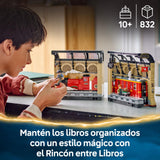 LEGO Harry Potter Rincón Entre Libros: Expreso de Hogwarts - Sujetalibros con un Tren de Juguete -2 Minifiguras (Harry y Ron Weasley) y Figura de Hedwig - Regalo para Niñas y Niños de 10+ Años 76450