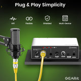 GEARit Cable de micrófono XLR (10 pies, paquete de 6) – Cable de micrófono XLR blindado equilibrado de 3 pines macho a hembra para mezclador, estudio, podcast, multicolor, 10 pies, paquete de 6