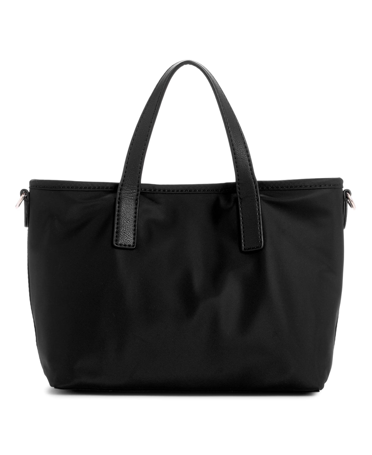 GUESS Latona Tote, Mini Bolso Cruzado para Mujer, Black, Talla única