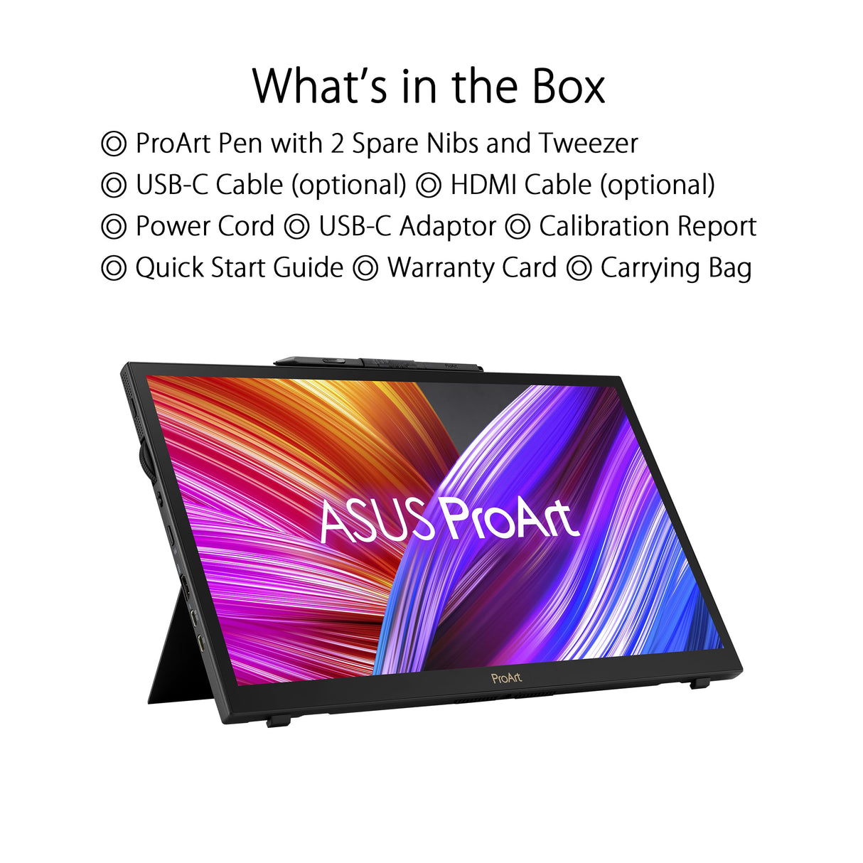 ASUS ProArt PA169CDV Pen Display Monitor, 15,6', IPS, 4K UHD, WACOM EMR, 100% sRGB, Verificado por Calman, Validado por Pantone, USB-C, 10 Puntos táctiles, Dial, Panel de Control