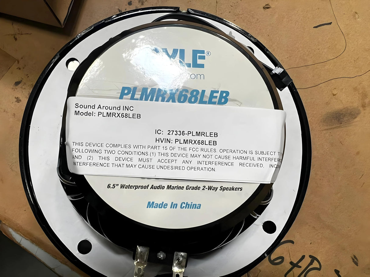 Pyle par de Altavoces Marinos de 6.5”, 250V, Sonido Estereo, Duales, Exteriores, Resistentes al Agua y a la Intemperie