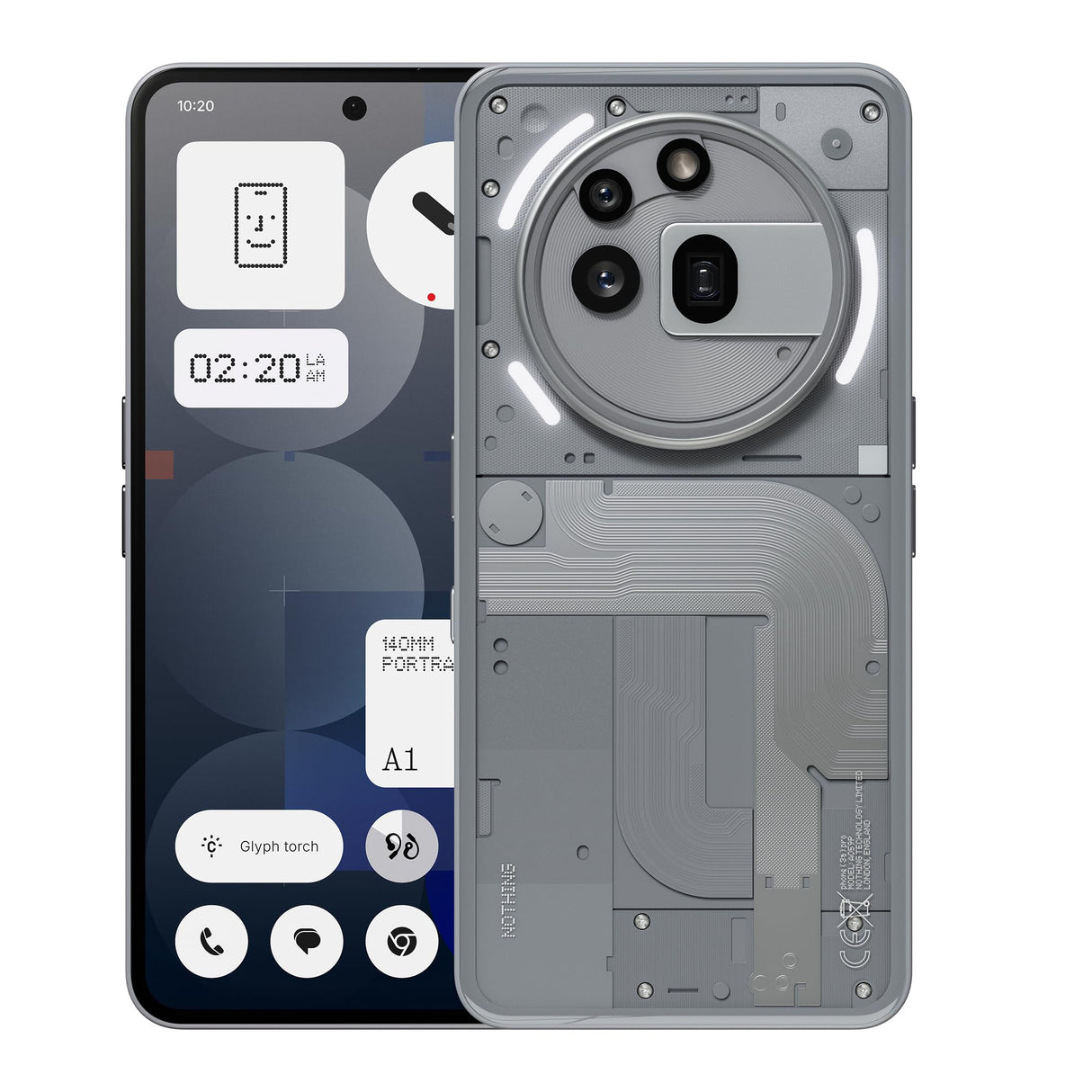 Nothing Phone (3a) Pro 256 GB – Smartphone 5G Android Libre con eSim, 12 GB RAM, Cámara periscópica OIS de 50MP, Ultra Zoom 60x, Carga rápida a 50W y Pantalla AMOLED FHD+ 120 Hz de 6,77" - Gris