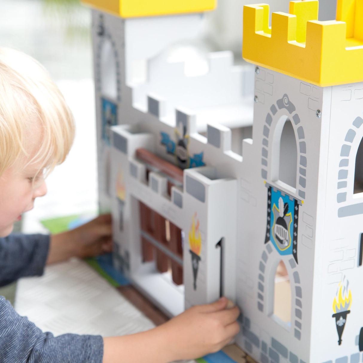 roba Gran Castillo 3 en 1 Divisible en dos Castillos - Juego de Construcción de Madera - Desde los 3 años