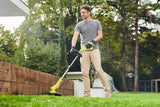 Ryobi RY18LMC30A-120 - Cortacésped 3 en 1 de 18 voltios, Recortadora/cortadora/Barra de Basura, diámetro de 30 cm, 1 batería de 2,0 Ah y 1 Cargador de 1,5 A, RY18LMC30A-120