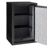 Amazon Basics Caja fuerte resistente a incendios, con teclado electrónico programable, 60 l, negro, 43 x 35 x 66 cm (ancho x prof. x alto)