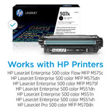 HP 507A CE400A, Negro, Cartucho Tóner Original, de 5.500 páginas, para impresoras HP LaserJet Enterprise 500 Color serie MFP 551, 575 y LaserJet Pro 500 Color MFP serie 570