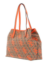 GUESS Vikky Tote, Bag Women, Logotipo de café con Leche/Naranja, One Size