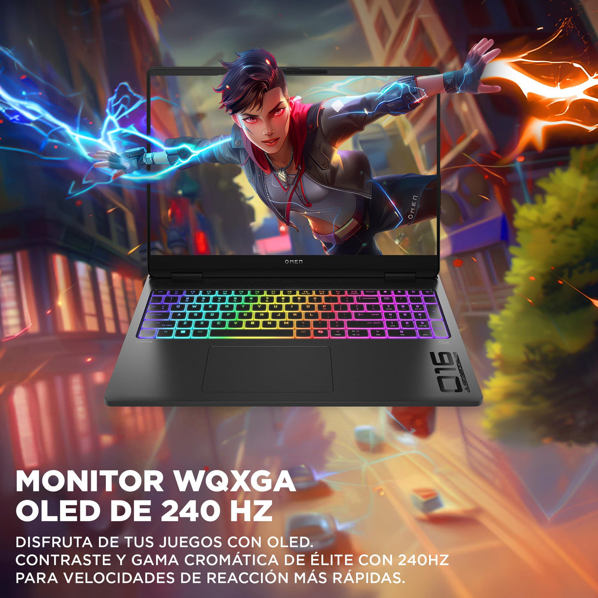 HP OMEN MAX - Ordenador Portátil Gaming de 16" OLED 240Hz (Ultra 9-275HX, 32GB RAM, 1 TB, NVIDIA GeForce RTX 5070 8GB, Windows 11) Negro - Teclado QWERTY Español