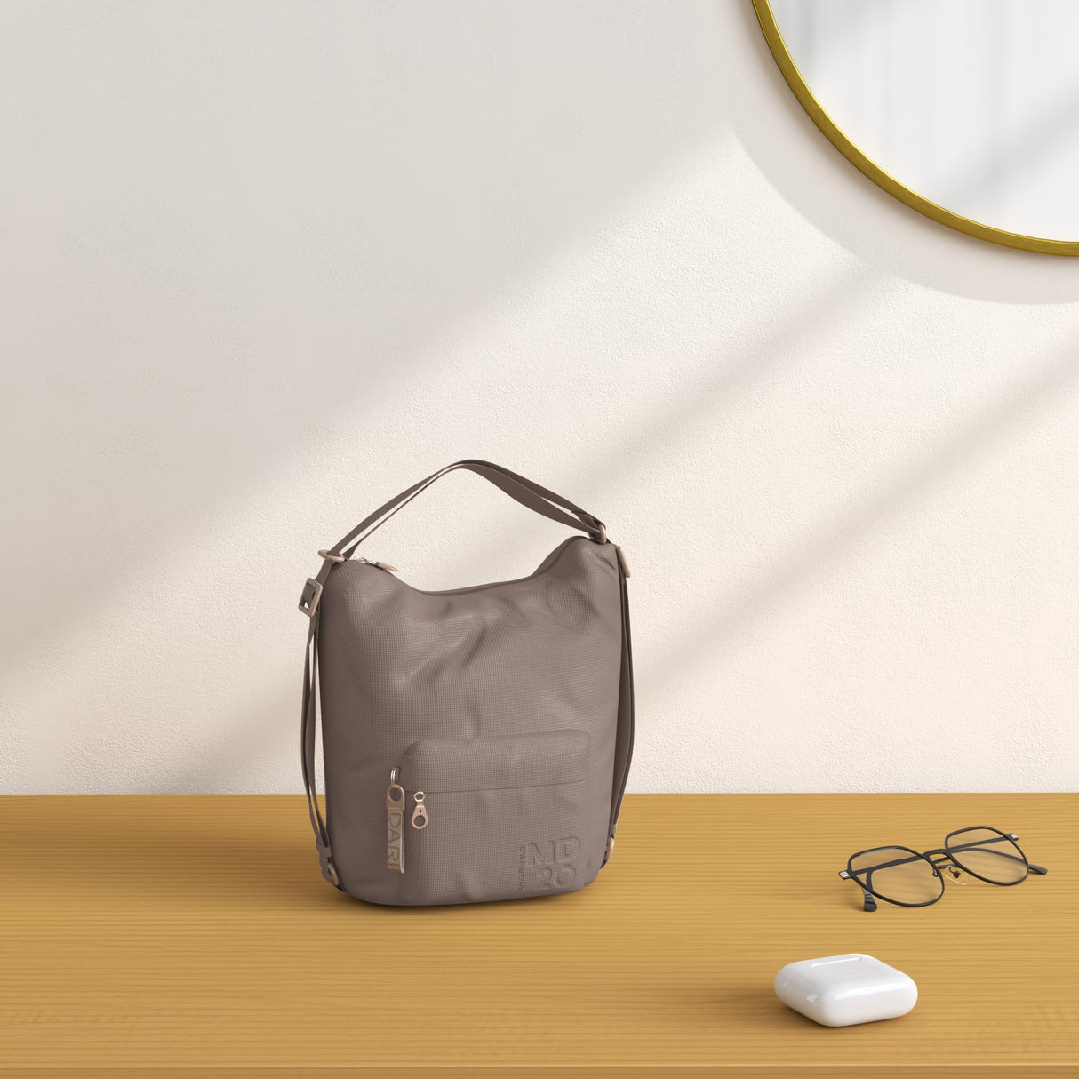 Mandarina Duck MD 20 P10qmt09, Bolso Bandolera para Mujer, Taupe, 21.5x23x4 (L x H x W)