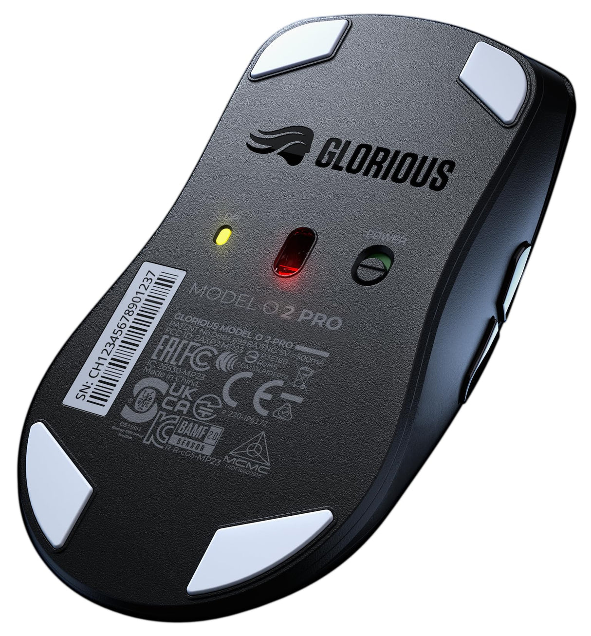 Glorious Gaming Model O 2 PRO Ratón gaming inalámbrico - 2,4 GHz 1 ms de retardo, 100M clics, 57 g ultraligero, gran batería, sensor PPP 26K, RGB, ambidiestro, 6 botones, deslizadores de PTFE - Negro