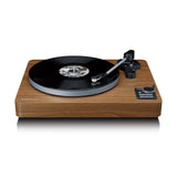 Lenco LBTA-165WD Tocadiscos totalmente automático - Bluetooth 5.3 - Carcasa de madera - Platos de metal y pastilla AT3600L - Arranque automático y retorno automático - 2 velocidades (33/45 rpm) -
