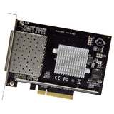 StarTech.com Tarjeta de Red PCI Express para Servidores con 4 Puertos SFP+ - Tarjeta de Red de 10 Gibabits con Chip Intel XL710