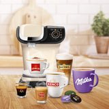 Tassimo My Way TAS6507 Cafetera de cápsulas Bosch, con filtro de agua, más de 70 bebidas, totalmente automática, fácil preparación, 1500 W, 1,3 litros, color crema