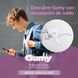 JVC Gumy Premium Auriculares Bluetooth True Wireless con Cancelación de Ruido, Bluetooth 5.4, Modo Ambiente, Baja Latencia, 26h batería, Estuche Translúcido USB-C, Violeta Grape Yogurt - HA-A23T-V