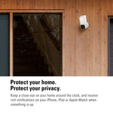 Eve Outdoor Cam (White Edition) – Cámara Segura con Foco, Máxima Seguridad y Privacidad (HomeKit Secure Video), Visión Nocturna, Wi-Fi, Sensor de Movimiento, Comunicación Bidireccional
