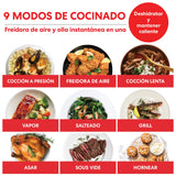 Instant Pot Pro Crisp 11 en 1 Olla Eléctrica a Presión Multiusos con Función de Freidora de Aire, Vaporera, Cocción Lenta, Parrilla, Sous Vide, Deshidratadora, 7,6 L, Acero inoxidable