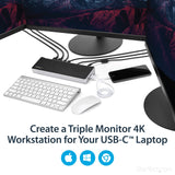 StarTech.com Dock USB-C para 3 Monitores 4K con 5 Puertos USB 3.2 5Gbps - HDMI y DisplayPort - PD 100W - Hub 5x USB 5Gbps
