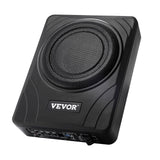 VEVOR Subwoofer para Debajo del Asiento para Automóvil 203 mm 300 W Altavoz Compacto para Coche Amplificador Incorporado Entrada Bajo Controlador de Volumen Control Remoto con Cable