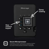 iStorage diskAshur2 SSD 16TB | Unidad de Estado Sólido Portátil | Resistente al Polvo/Agua | Cifrado Hardware IS-DA2-256-SSD-16000-B