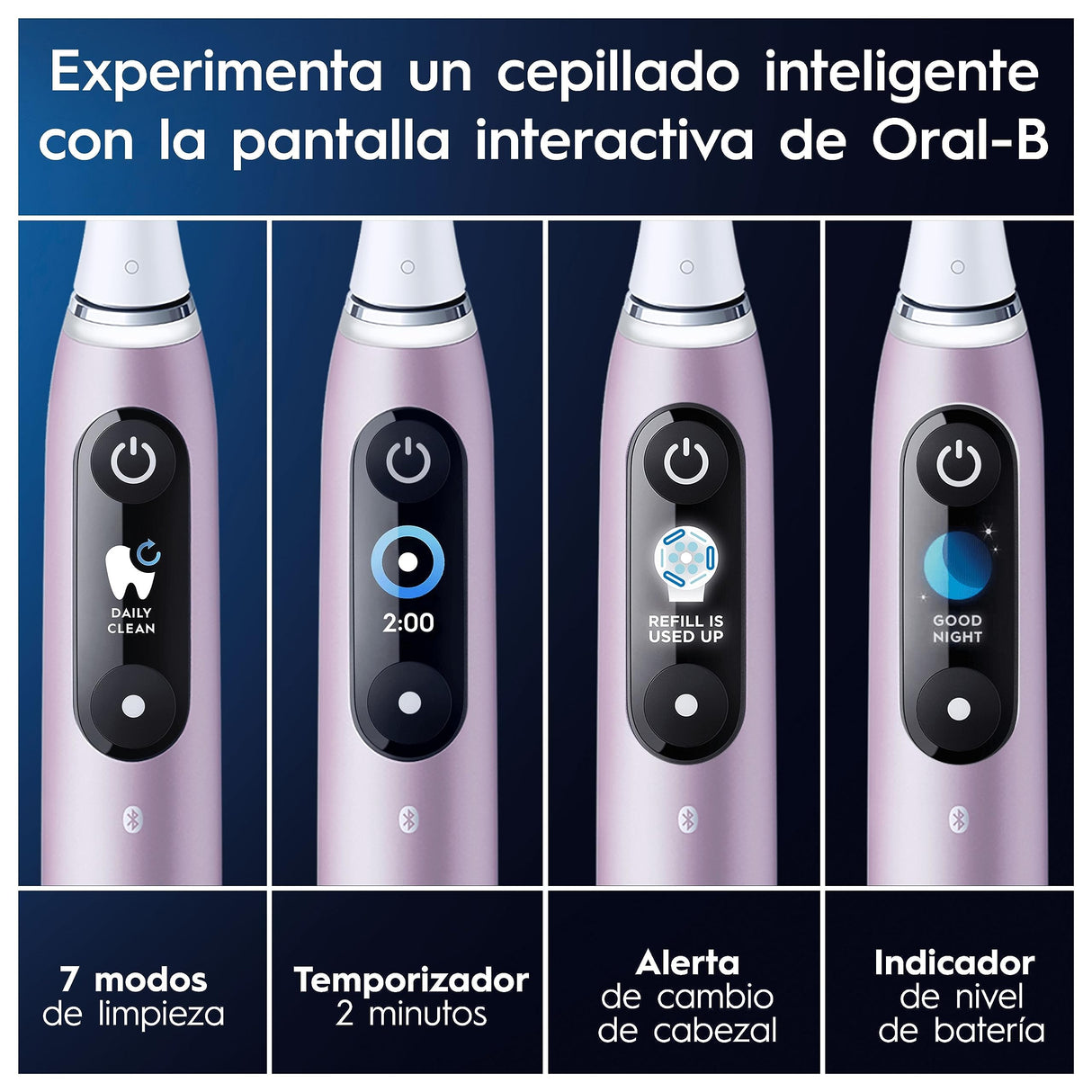 Oral-B iO 9 Cepillo de Dientes Eléctrico con Mango Recargable, 1 Cabezal, Estuche de Viaje con Cargador y Funda Magnética, Diseñado por Braun, Regalos Originales para Mujer y Hombre - Rosa