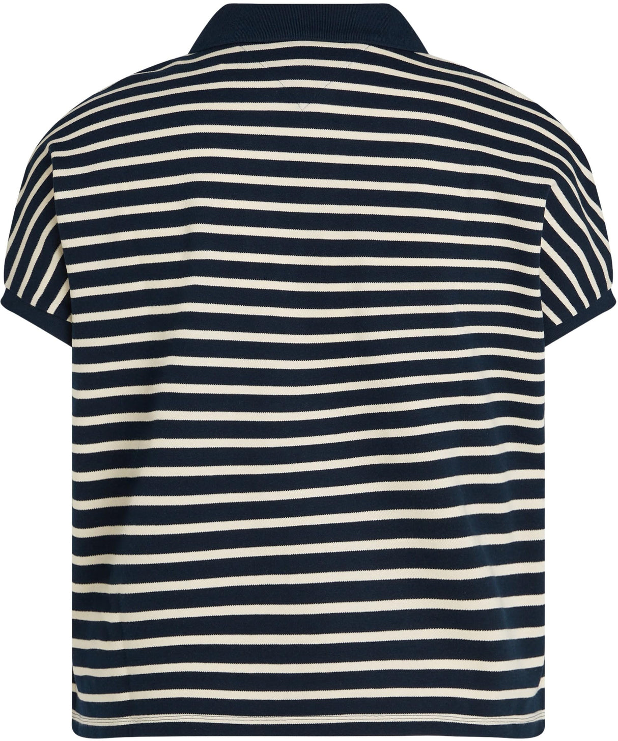 Tommy Hilfiger Polo de manga corta Mujer Lyocell Relaxed Fit, Multicolor (Dark Night Navy/Calico Stp), 52