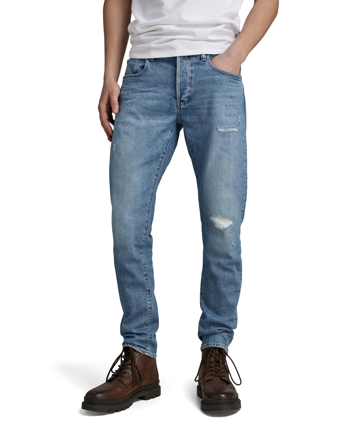 G-Star Para Hombre 3301 Slim Fit Jeans, Azul (faded niagara restored 51001-D316-G007), 32W / 34L