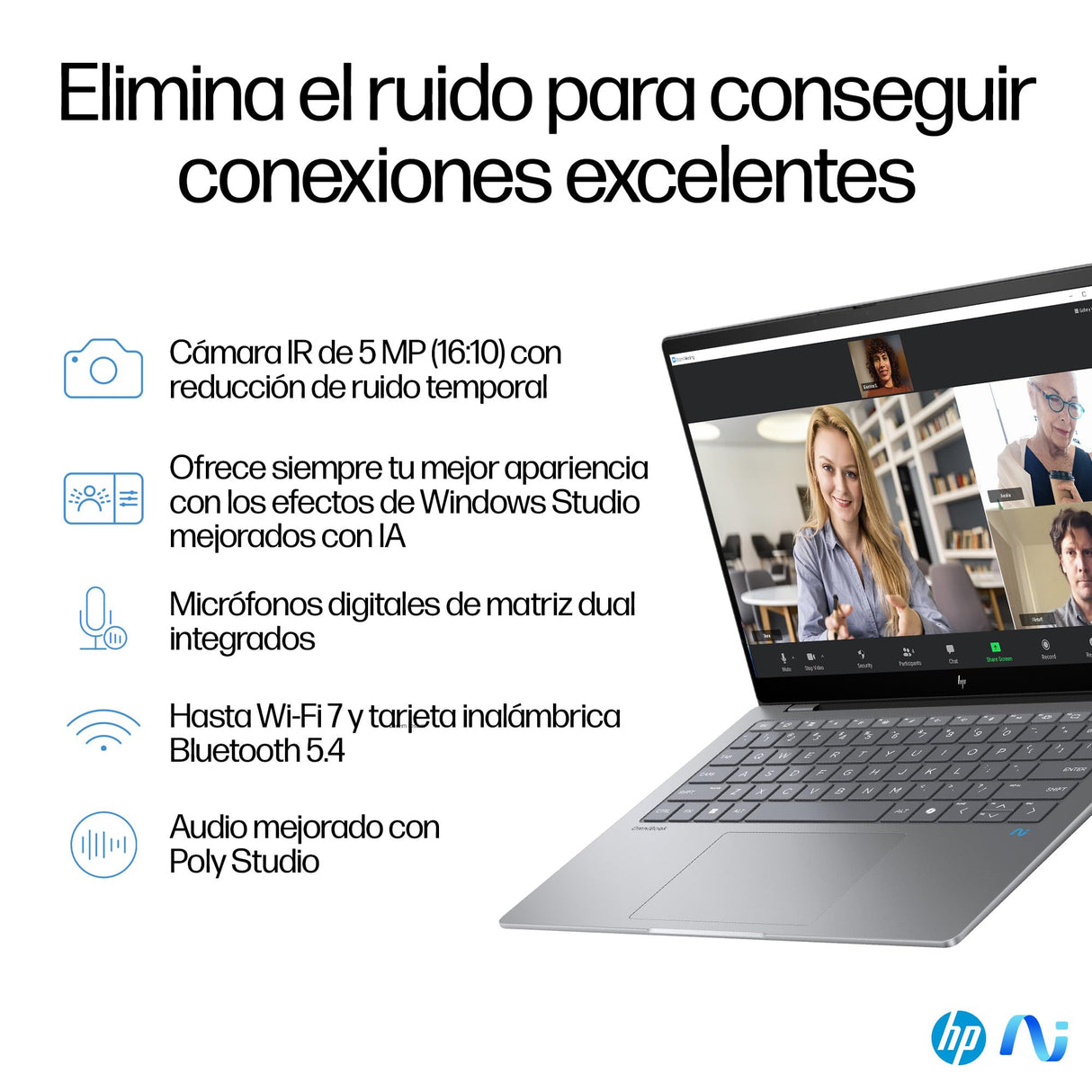 HP OmniBook X AI 14-fe0001ns - Ordenador portátil IA de 14" 2.2k multitáctil QC Snapdragon X1E-78-100, 32 GB RAM, 1TB SSD, Snapdragon X Elite, Windows 11 Gris - Teclado QWERTY Español, 1000GB, 32GB
