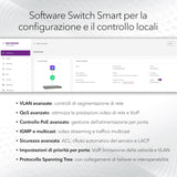 NETGEAR Switch PoE Gigabit Ethernet Smart gestionado de 28 Puertos GS728TPV3 | 24x PoE+ 190W, 4X 1G SFP |Montaje en sobremesa o en Bastidor y protección Limitada de por Vida