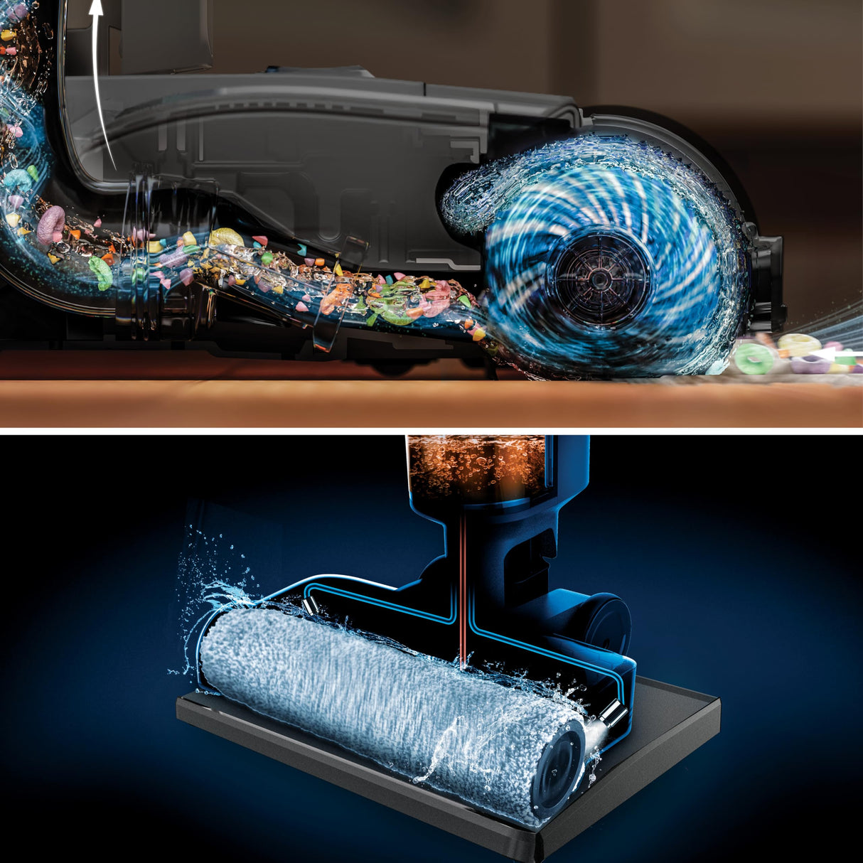 Shark Corded 3-in-1 Vacuum HydroVac MessMaster-Sistema de aspiración, fregona y autolimpieza con Cable 3 en 1, para Suelos Duros y alfombras de área, WD161, Plástico, Navy