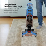 Shark EX121BRN CarpetXpert, limpiador de alfombras vertical para mascotas, limpieza profunda y eliminación de suciedad y suciedad, champú de alfombras, azul