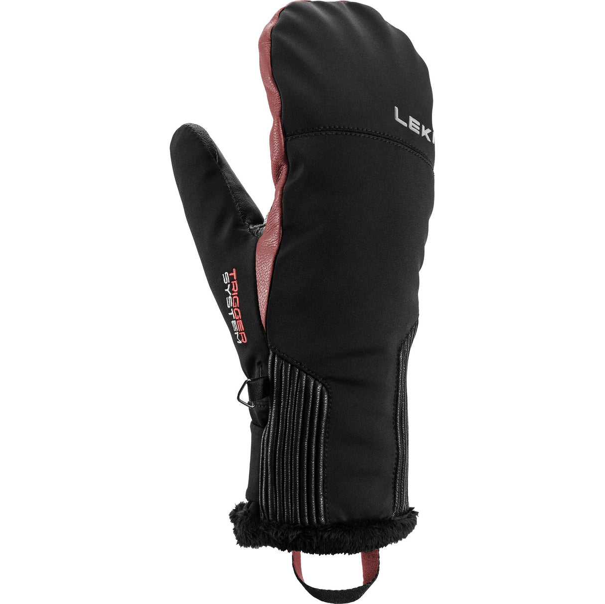 LEKI Guantes Vallarta 3D para mujer, color negro y rosa, negro y rosa, 6,5