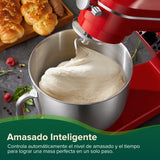 CHEFREE Batidora Amasadora Multifunción 1800W, 10 Velocidades de Rotación Planetaria, Robot Cocina con Bol de 7L, Gancho de Repostería, Batidor, Mezclador, Cuerpo de Metal, Rojo, M500