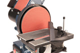 FERM Lijadora de banda - 350W - 150mm - Incluye 2 bandas de lijado (P80 y P120) y 2 discos de lijado (P80 y P120)