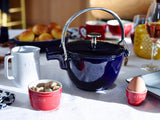 STAUB Hervidor de té Redondo 16,5 cm Tetera, Hierro Fundido, Azul, 16.5 cm
