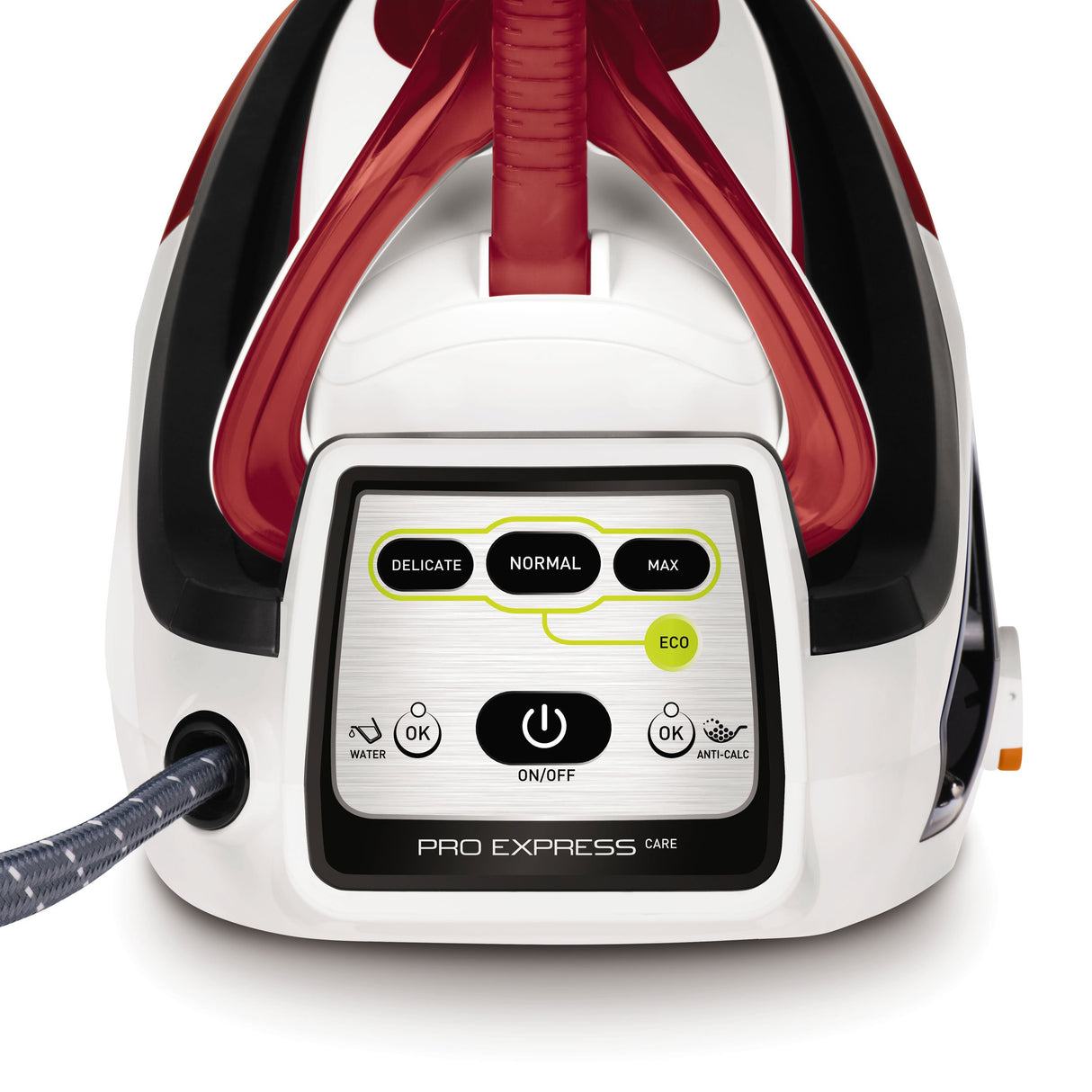 Tefal Pro Express Care GV9061 Dampfbügelstation (variable vapor 0-120 g/min, Dampfstoß: 480 g/min, desconexión automática de 7 bar) blanco/rojo