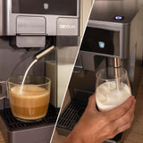 Cecotec Cafetera Cápsulas Express con Tanque de Leche FreeStyle Latte T. 1350W, 20 Bares, Compatible con Café Molido, Dolce Gusto, Nespresso y K-Fee, Depósito 1,6L de Agua y 400ml de Leche