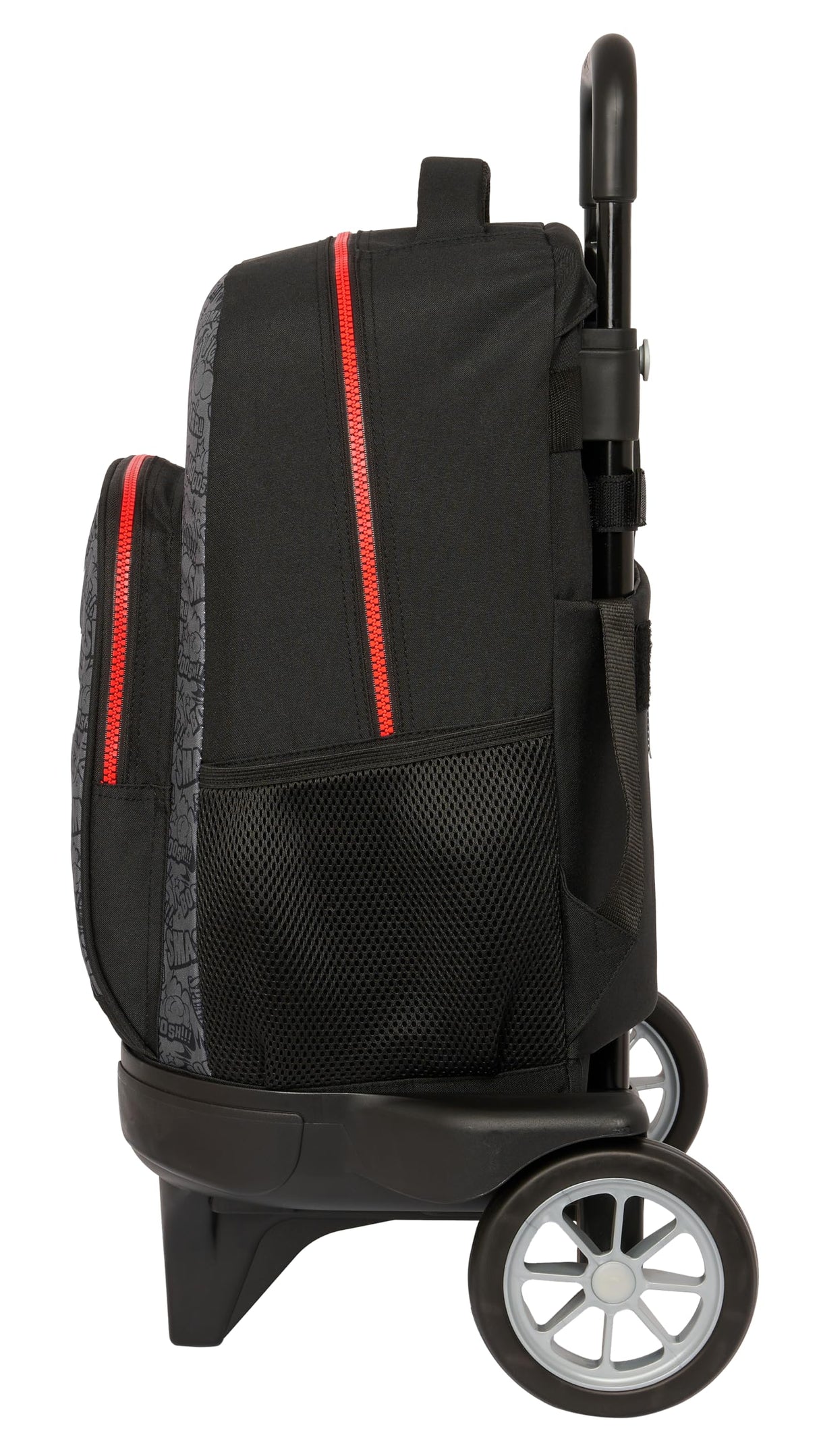 Safta MY Hero Academia - Mochila Grande con Ruedas, Compact Evolución, Extraíble, Ideal para Niños de Diferentes Edades, Cómoda y Versátil, Calidad y Resistencia, 33x22x45 cm, Color Negro