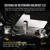 CORSAIR A115 Torre de Alto Rendimiento para CPU - Enfría hasta 270W TDP - Montaje de Ventilador Deslizante y de Bloqueo - Dos Ventiladores Corsair AF140 Elite - Pasta Térmica Preaplicada - Negro