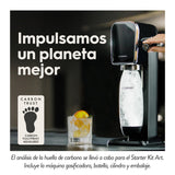 SodaStream Art - Máquina Gasificadora de Agua, con 1 Botella Fuse de 1 L de Plástico Reutilizable y 1 Cilindro de Gas Quick Connect, Hasta 60L de Agua con Gas, Diseño Elegante, Uso Fácil, Color Negro
