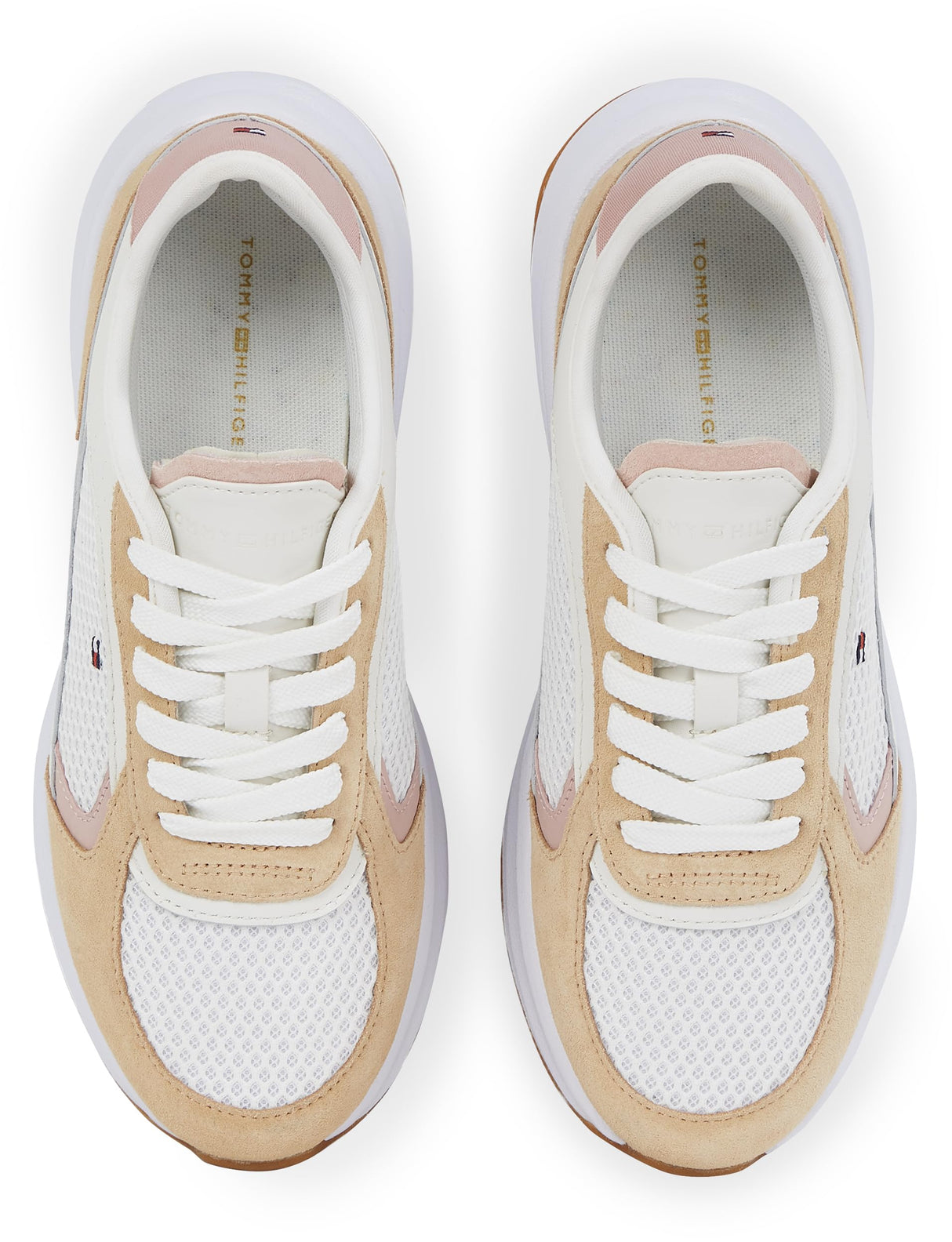 Tommy Hilfiger Runner Sneaker Mujer Sporty Low Top, Beige (Clayed Pebble), 40