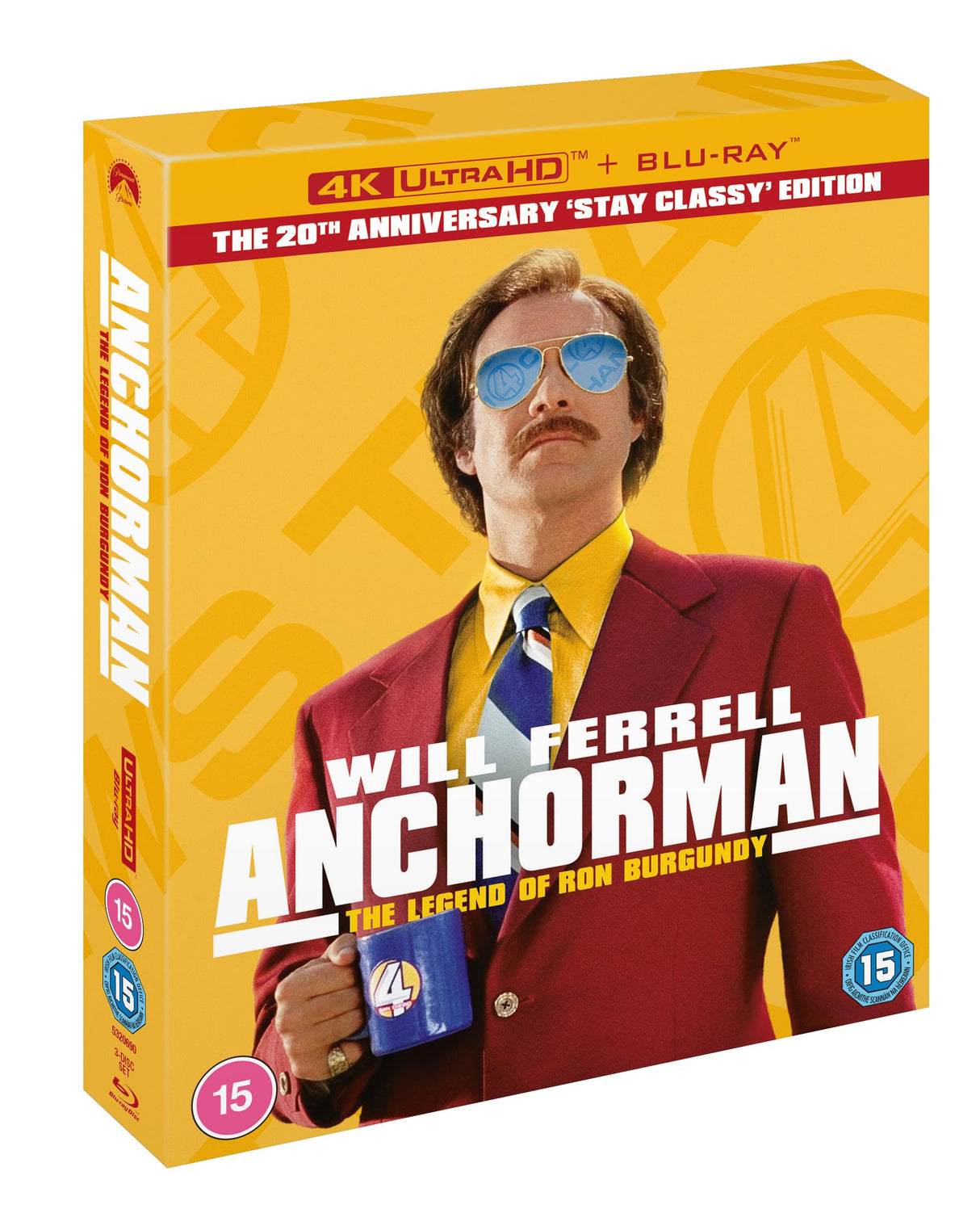 Anchorman: The Legend of Ron Burgundy 20th Anniversary 4K UHD Collector Edition [Blu-ray] [Region A & B & C]